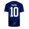 Officiële Voetbalshirt USA Christian Pulisic 10 Uit WK 2022 - Heren